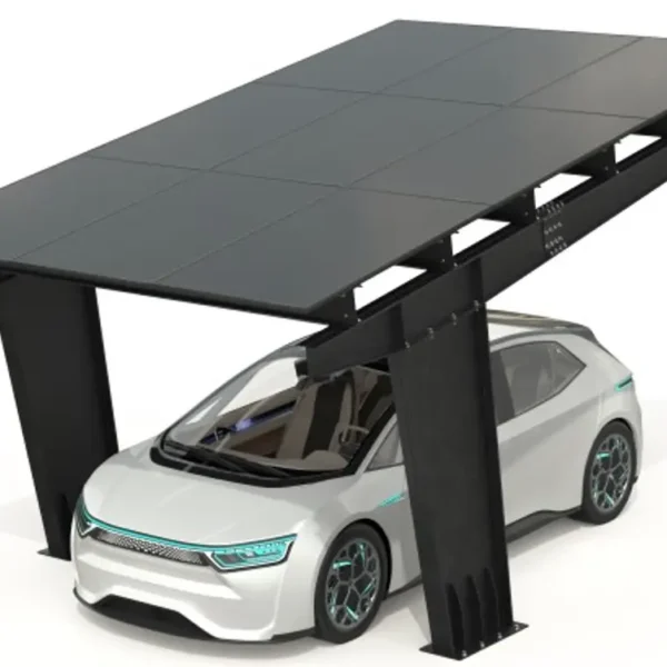 Carport mit photovoltaischen Paneelen - Modell 01 (1 Platz)