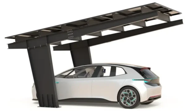 Carport with photovoltaic panels – Model 01 (1 space)-2