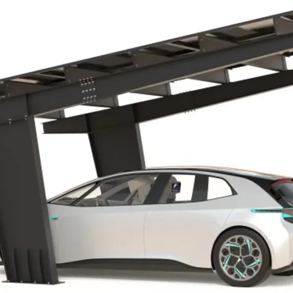 Carport with photovoltaic panels – Model 01 (1 space)-2