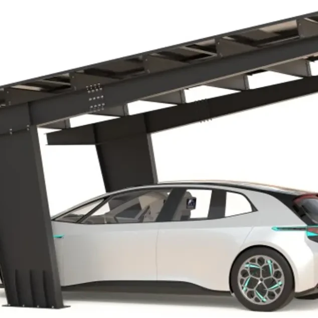 Carport mit photovoltaischen Paneelen - Modell 01 (1 Platz)