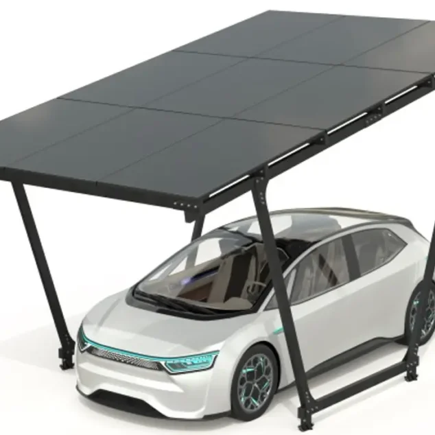 Carport mit photovoltaischen Paneelen - Modell 02 (1 Platz)