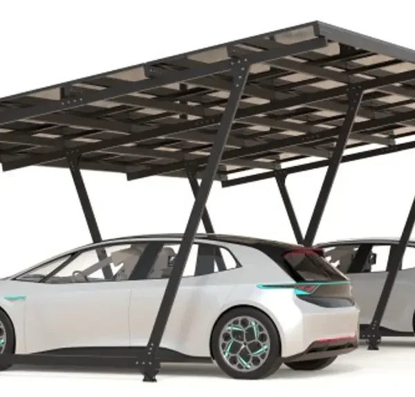 Carport with photovoltaic panels – Model 02 (3 spaces)-2