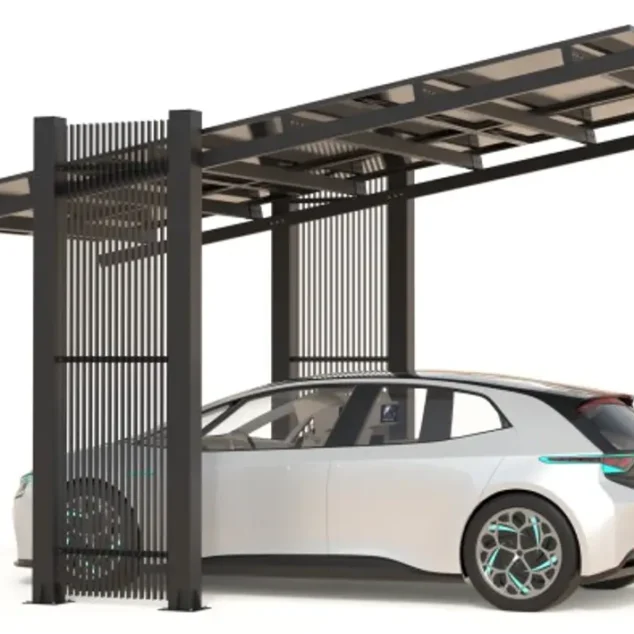 Carport mit photovoltaischen Paneelen - Modell 03 (1 Platz)