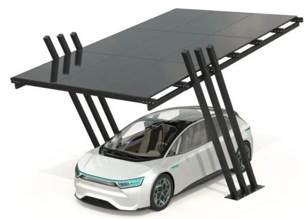 PV-Carport Modell 04 – Effizientes Solar-Carport für 1 Stellplatz (9 Module)