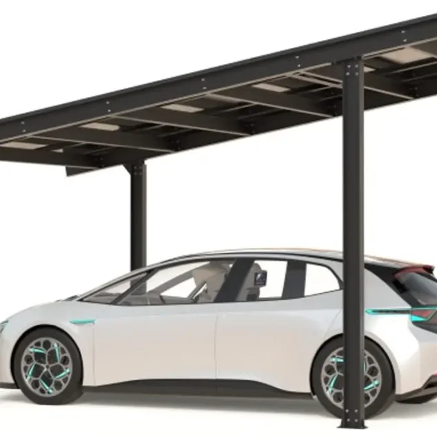 Carport mit photovoltaischen Paneelen - Modell 05 (1 Platz)