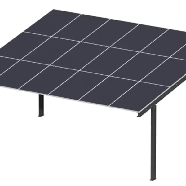 Carport mit photovoltaischen Paneelen - Modell 05 (2 Plätze)