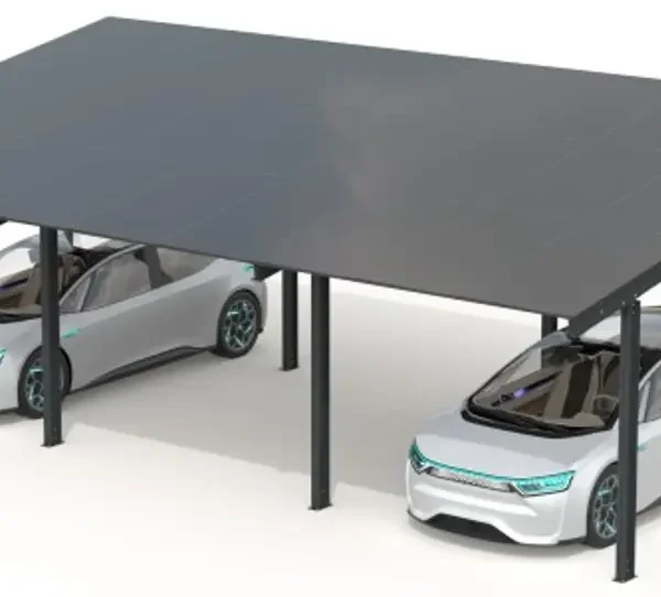 Carport mit photovoltaischen Paneelen - Modell 05 (3 Plätze)