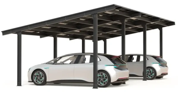 Carport with photovoltaic panels – Model 05 (3 spaces)-2