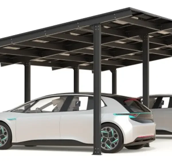 Carport with photovoltaic panels – Model 05 (3 spaces)-2