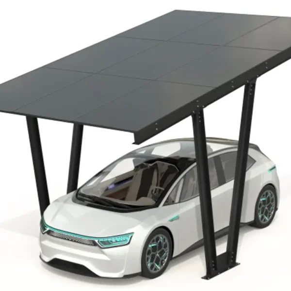 Carport mit photovoltaischen Paneelen - Modell 06 (1 Platz)