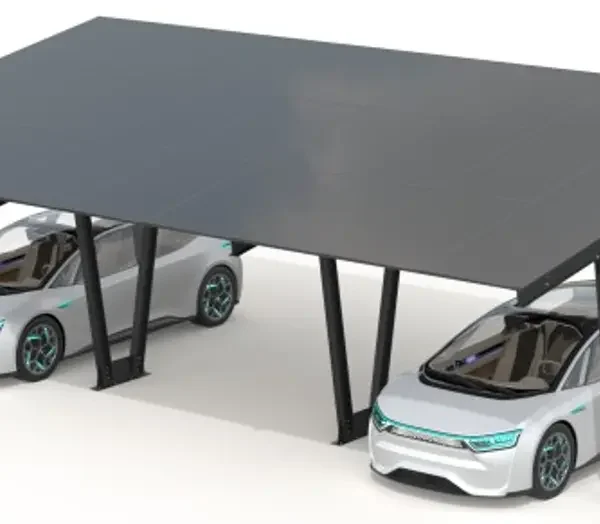 Carport mit photovoltaischen Paneelen - Modell 06 (3 Plätze)