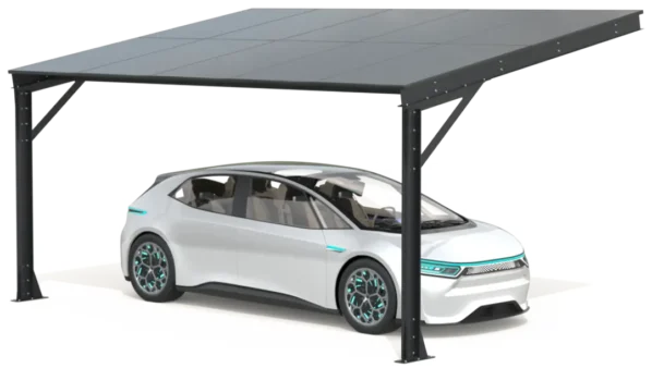 Carport mit photovoltaischen Paneelen - Modell 07 (1 Platz)