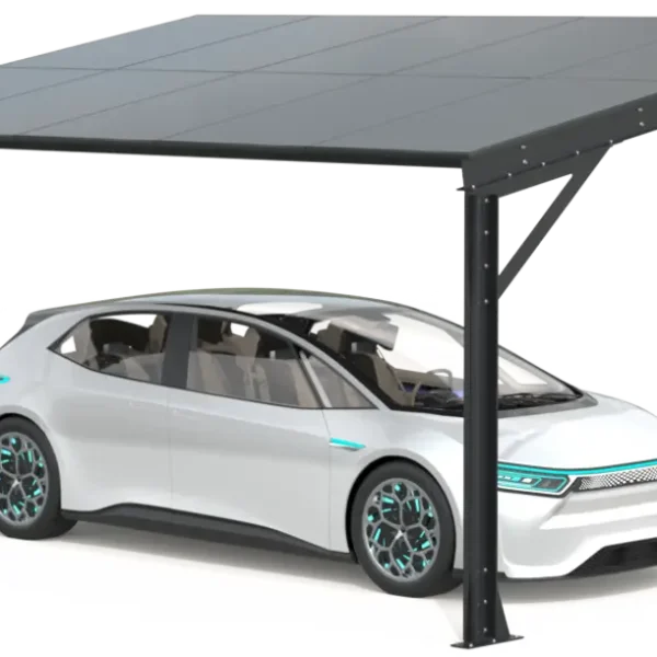 Carport mit photovoltaischen Paneelen - Modell 07 (1 Platz)