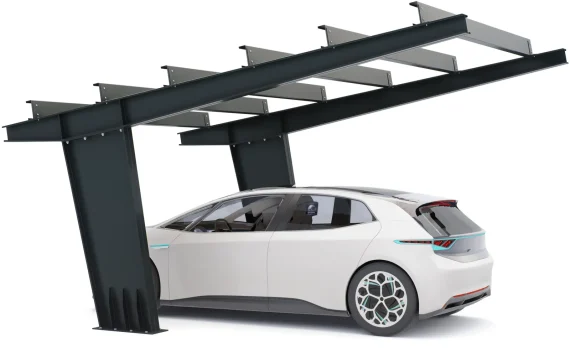 PV-Carport Modell 01 – Modernes Einzelcarport für 1 Stellplatz