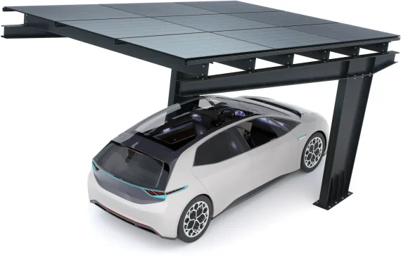 PV-Carport 01 – Komplettset (1 Stellplatz) mit Photovoltaik