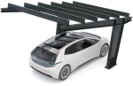 PV-Carport Modell 01 – Modernes Einzelcarport für 1 Stellplatz