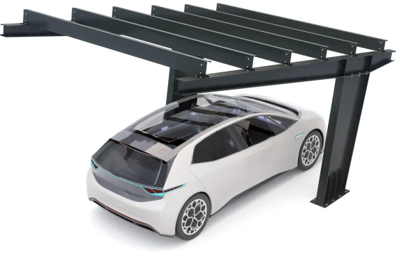 PV-Carport Modell 01 – Modernes Einzelcarport für 1 Stellplatz