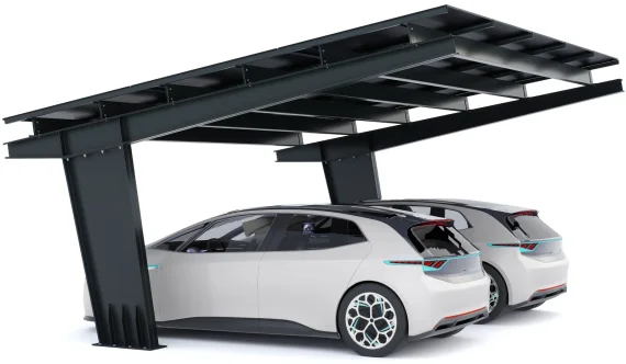 PV-Carport 01 – Komplettset (2 Stellplätze) mit Photovoltaik