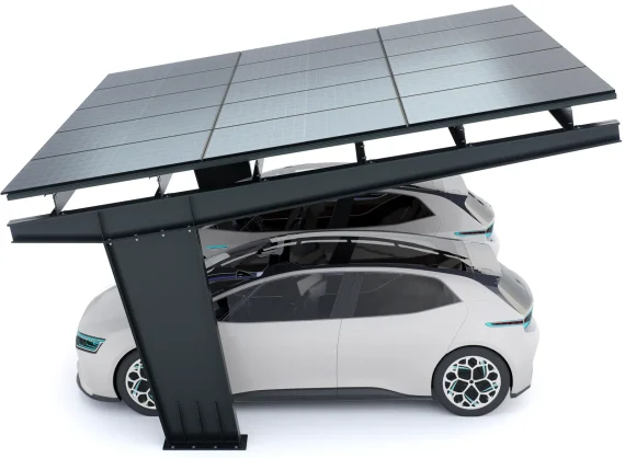 PV-Carport 01 – Komplettset (2 Stellplätze) mit Photovoltaik