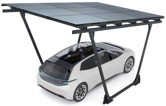 PV-Carport 02 – Komplettset (1 Stellplatz) mit Photovoltaik