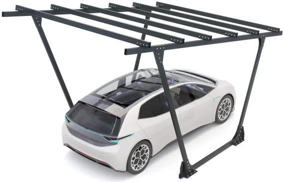 PV-Carport Modell 02 – Stabil & Wetterfest für 1 Stellplatz