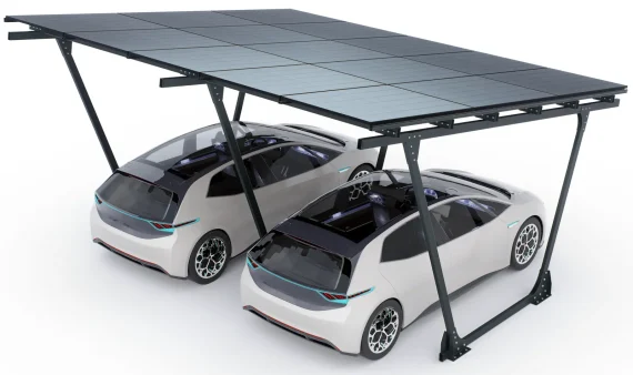 PV-Carport 02 – Komplettset (2 Stellplätze) mit Photovoltaik