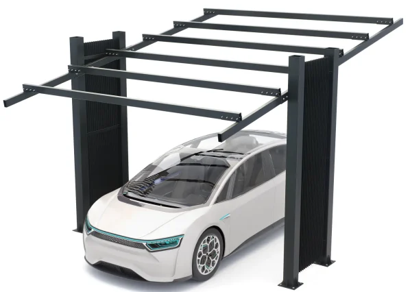 PV-Carport Modell 03 – Stabile Carport-Struktur für 1 Stellplatz