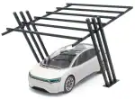 PV-Carport Modell 04 – Robustes Einzelcarport für 1 Stellplatz