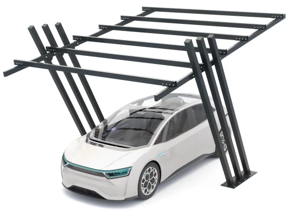 PV-Carport Modell 04 – Robustes Einzelcarport für 1 Stellplatz
