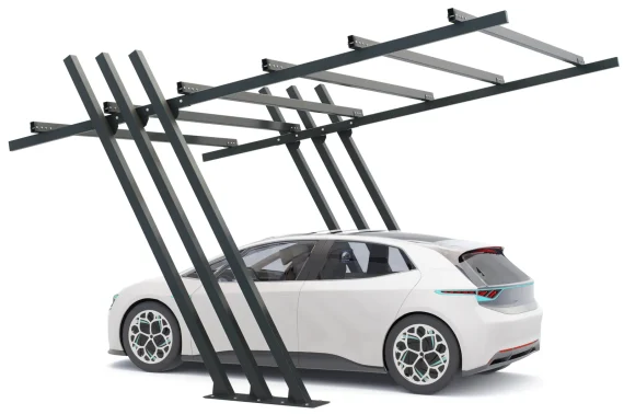 PV-Carport Modell 04 – Robustes Einzelcarport für 1 Stellplatz
