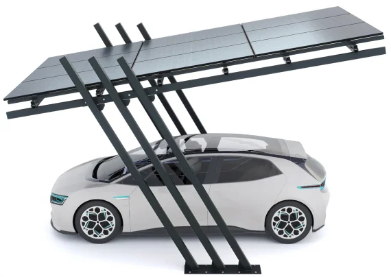 PV-Carport Modell 04 – Effizientes Solar-Carport für 1 Stellplatz (9 Module)