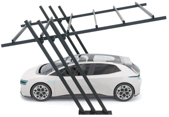 PV-Carport Modell 04 – Robustes Einzelcarport für 1 Stellplatz