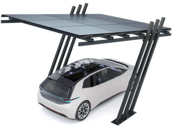 PV-Carport Modell 04 – Effizientes Solar-Carport für 1 Stellplatz (9 Module)