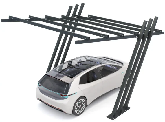 PV-Carport Modell 04 – Robustes Einzelcarport für 1 Stellplatz