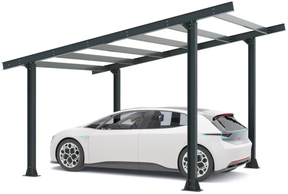 PV-Carport Modell 05 – Robuste Konstruktion für 1 Stellplatz