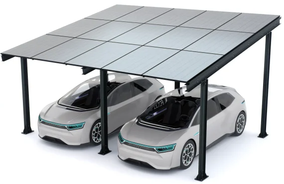 PV-Carport 05 – Komplettset (2 Stellplätze) mit Photovoltaik