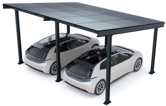 PV-Carport 05 – Komplettset (2 Stellplätze) mit Photovoltaik
