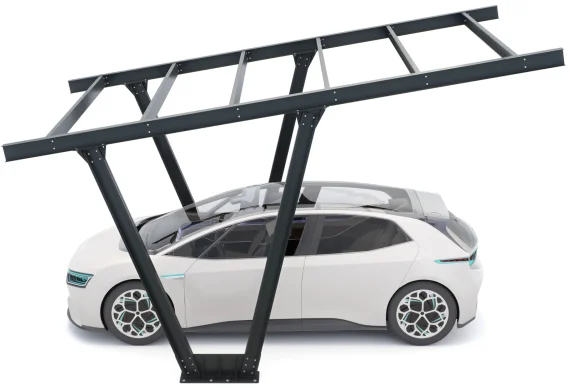 PV-Carport Modell 06 – Carport-Konstruktion für 1 Stellplatz