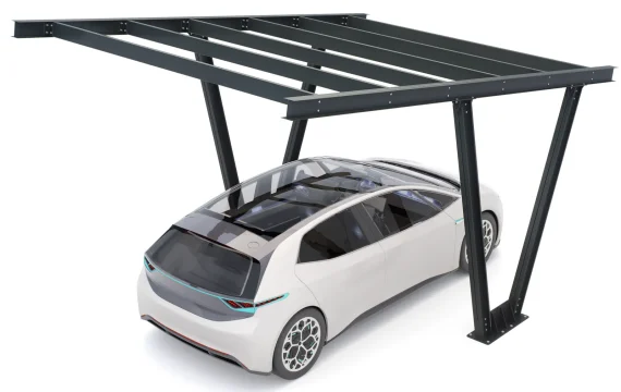 PV-Carport Modell 06 – Carport-Konstruktion für 1 Stellplatz