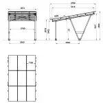PV-Carport Modell S – 1 Stellplatz | Inkl. 9 PV-Module | Für Schneelast bis 2,6 kN/m²