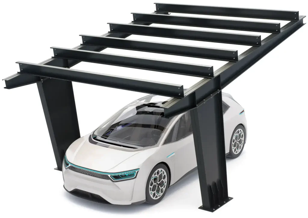 PV-Carport Modell 01 – Modernes Einzelcarport für 1 Stellplatz