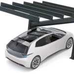 PV-Carport Modell 01 – Modernes Einzelcarport für 1 Stellplatz – Bild 3