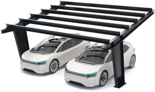 PV-Carport Modell 01 – Modernes Doppelcarport für 2 Stellplätze