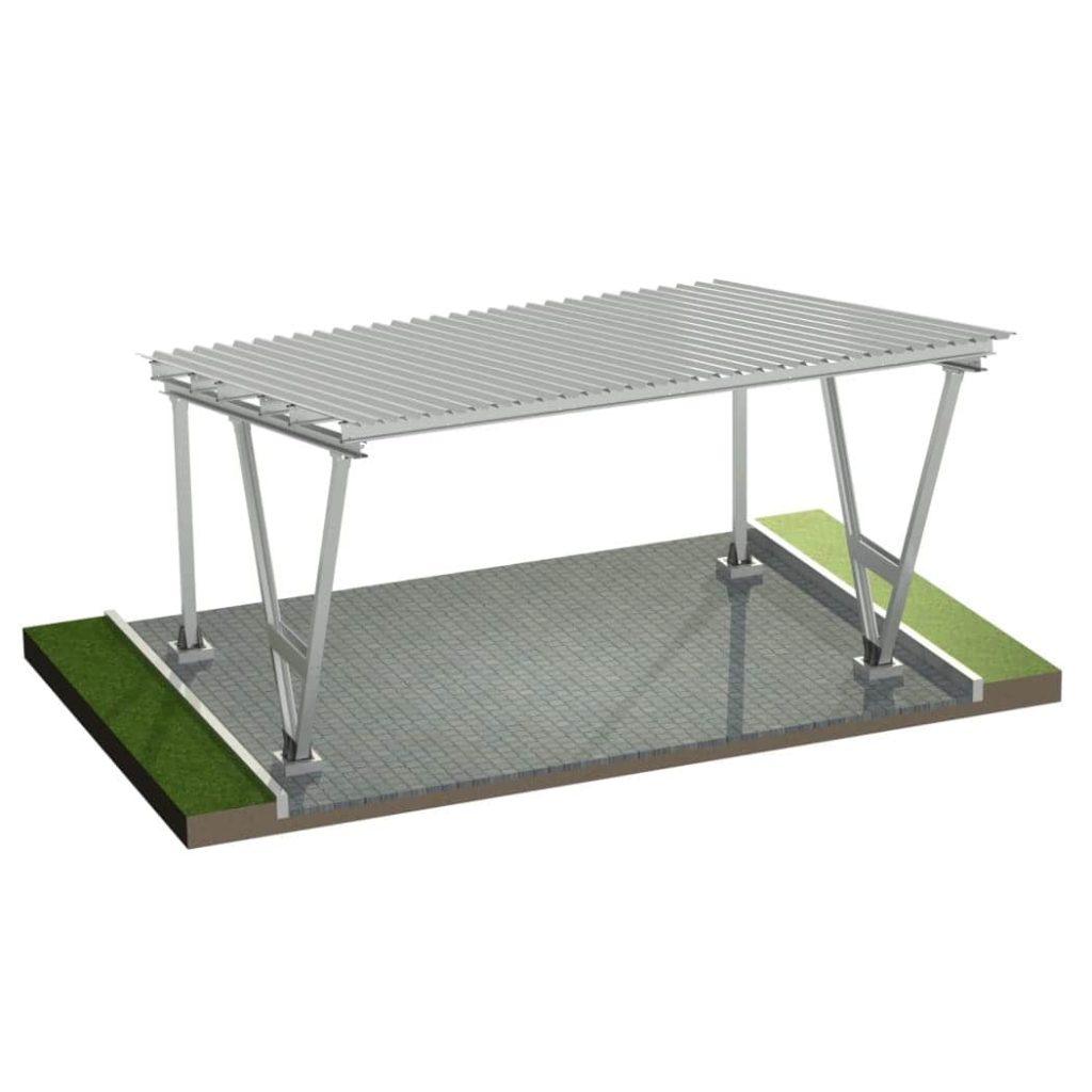 PV-Carport Modell S2 – 2 Stellplätze | Für Schneelasten bis 1,6 kN/m² | Selbstmontagefreundlich