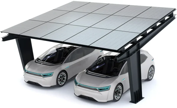 PV-Carport 01 – Komplettset (2 Stellplätze) mit Photovoltaik