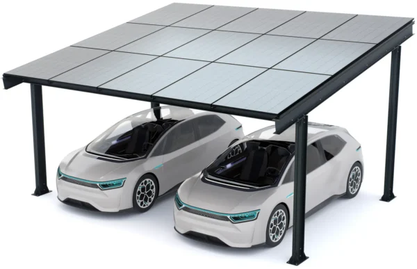 PV-Carport 05 – Komplettset (2 Stellplätze) mit Photovoltaik