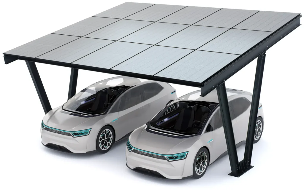 PV-Carport 06 – Komplettset (2 Stellplätze) mit Photovoltaik